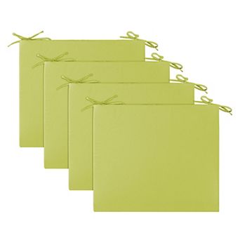 Unikome Set of 4 Outdoor Patio Seat Cushions, Water-Resistant Square Corner Chair Pads