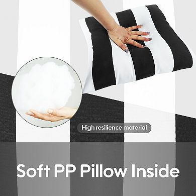 TOEMOA Set of 2 Outdoor Decorative Throw Pillows with Weather-Resistant Fabric
