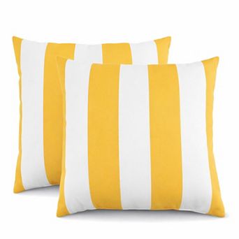 TOEMOA Set of 2 Outdoor Decorative Throw Pillows with Weather-Resistant Fabric