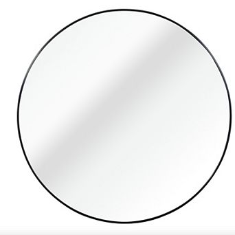TOEMOA 39 Inch Round Framed Wall Mirror for Bathroom and Living Space