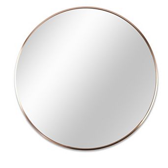 TOEMOA 39 Inch Round Framed Wall Mirror for Bathroom and Living Space