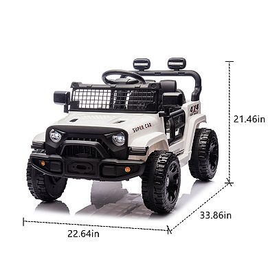 TOEMOA Electric Kids Ride-On Car with Remote Control and Music Features