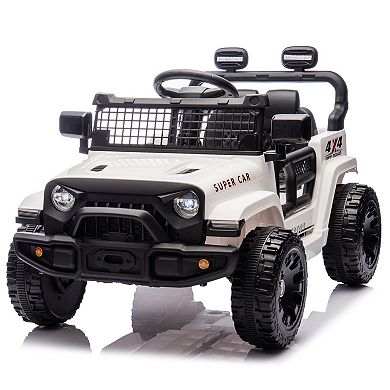 TOEMOA Electric Kids Ride-On Car with Remote Control and Music Features