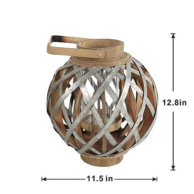 TOEMOA Decorative Lantern with Handle for Indoor Outdoor Home Garden Wedding