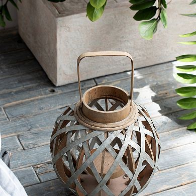 TOEMOA Decorative Lantern with Handle for Indoor Outdoor Home Garden Wedding