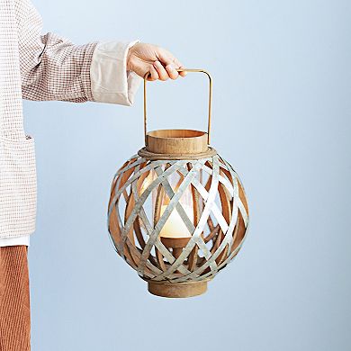 TOEMOA Decorative Lantern with Handle for Indoor Outdoor Home Garden Wedding