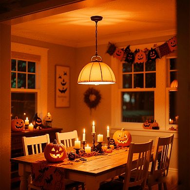 Decorative Orange LED Light Bulb 60W Equivalent, A19 E26 Base Non Dimmable for Party Holiday, 4 Pack