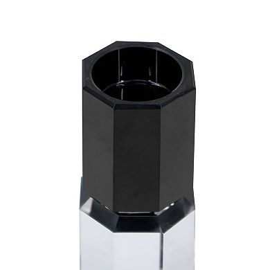TOEMOA Geometric Glass Tealight Candle Holder for Minimalist Home Decor