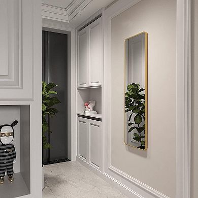 TOEMOA Modern Rectangular Wall Mirror with Shatterproof Design