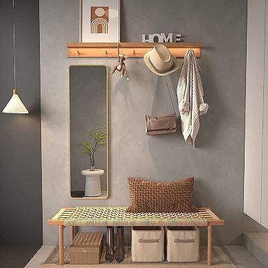 TOEMOA Modern Rectangular Wall Mirror with Shatterproof Design