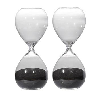 TOEMOA Set of Two 30-Minute Hourglass Sand Timers for Home and Office Decor