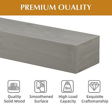 TOEMOA 72-Inch Floating Fireplace Mantel Shelf with Invisible Wall Mounting Bracket