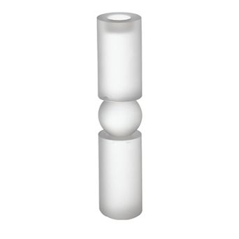 TOEMOA Large Frosted Glass Candle Holder for Modern Home Decor and Ambiance