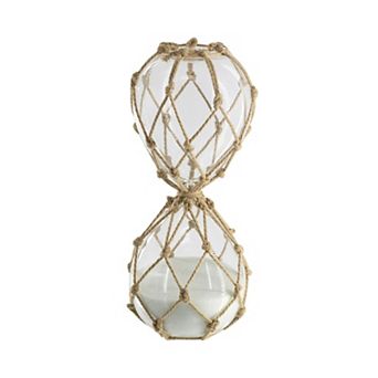 TOEMOA 45 Minute Clear Hourglass with White Sand Decorative Timepiece