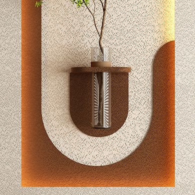 TOEMOA Adjustable LED Wall Decor with Simulated Plants and 3D Art Sculpture