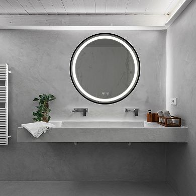TOEMOA 24 Inch LED Bathroom Vanity Mirror with Dimmable Anti-Fog Touch Control