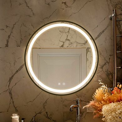 TOEMOA 24 Inch LED Bathroom Vanity Mirror with Dimmable Anti-Fog Touch Control