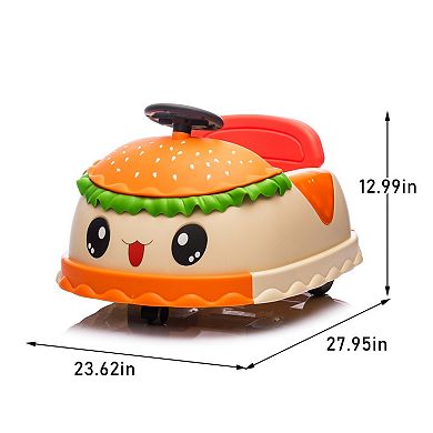 TOEMOA Kids Electric Bumper Car with 360 Rotation Parent Remote Control Music