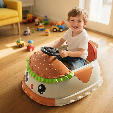 TOEMOA Kids Electric Bumper Car with 360 Rotation Parent Remote Control Music