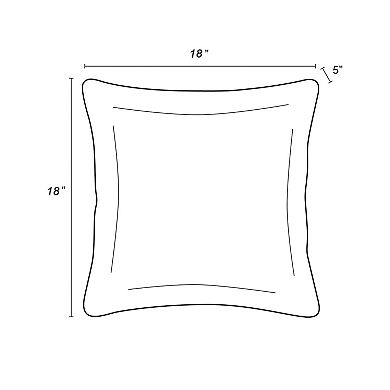 TOEMOA Set of 2 Outdoor Decorative Throw Pillows with Weather-Resistant Fabric