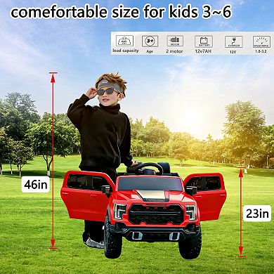TOEMOA Kids Ride-On Car with Remote Control Shock Absorption and Music Player