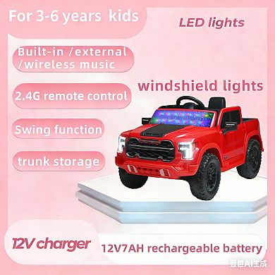 TOEMOA Kids Ride-On Car with Remote Control Shock Absorption and Music Player