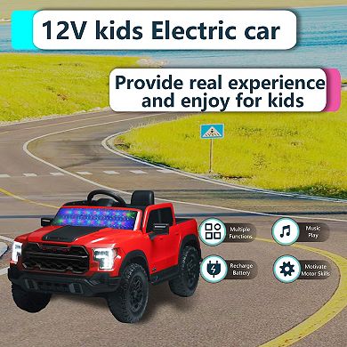 TOEMOA Kids Ride-On Car with Remote Control Shock Absorption and Music Player