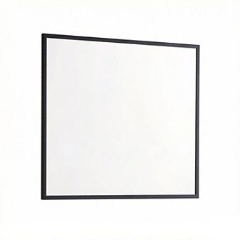 TOEMOA 32-Inch Square Aluminum Wall Mirror Frame for Bathroom and Hallway