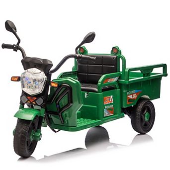 TOEMOA Kids Electric Ride-On Cargo Truck Toy with Music and LED Lights