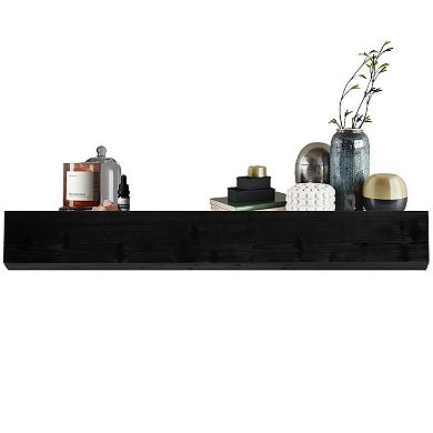 TOEMOA Solid Wood Embossed Floating Fireplace Mantel Shelf for Rustic Home Decor