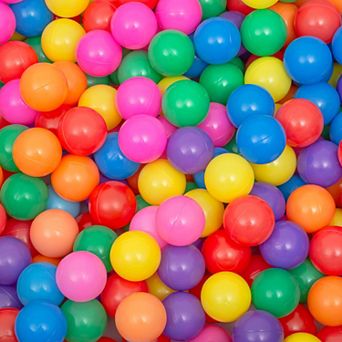 TOEMOA 500-Count Colorful Plastic Play Balls for Kids Toddlers Sensory Development