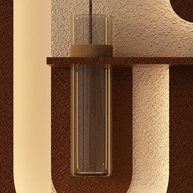 TOEMOA 3D Adjustable LED Sandstone Wall Decor with Simulated Plants and Glass Vase