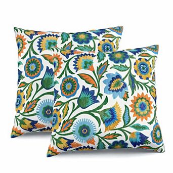 TOEMOA 2 Pack Outdoor Throw Pillows Waterproof Fade-Resistant Patio Garden Furniture