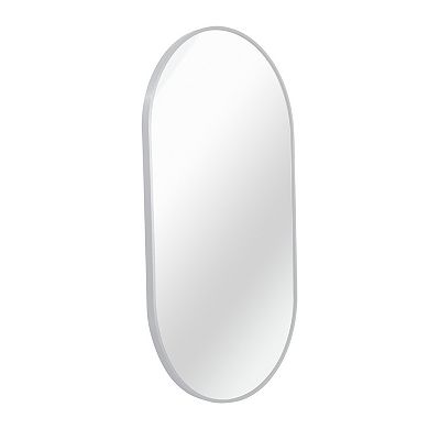 TOEMOA Oval Metal Wall Mirror with Shatterproof Design and Easy Installation