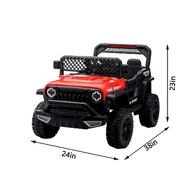 TOEMOA Kids Electric Ride-On Car with Remote Control and Swing Function