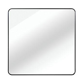 TOEMOA 30 Inch Square Framed Wall Mirror with Shatterproof Glass