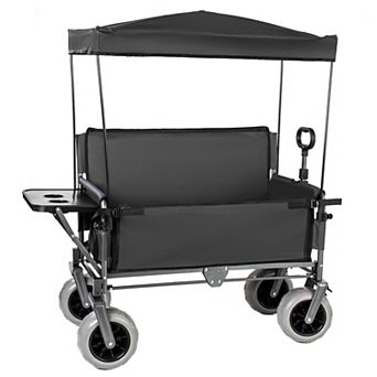 3-in-1 Collapsible Wagon with Canopy, Bench and Table 500lb Capacity