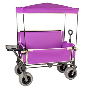 3-in-1 Collapsible Wagon with Canopy, Bench and Table 500lb Capacity