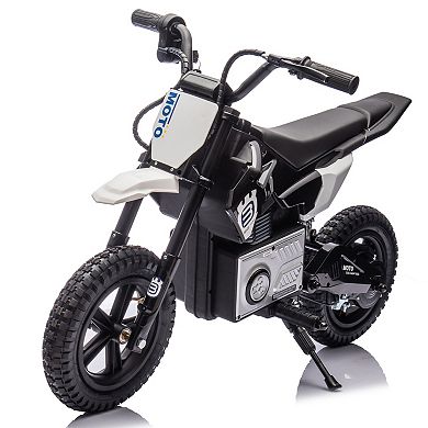 TOEMOA Kids Ride On Electric Toy Motorcycle with Bluetooth Music and LED Lights