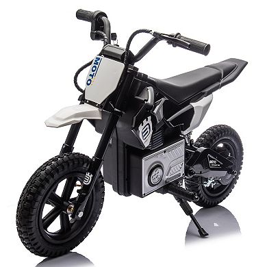 TOEMOA Kids Ride On Electric Toy Motorcycle with Bluetooth Music and LED Lights