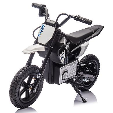 TOEMOA Kids Ride On Electric Toy Motorcycle with Bluetooth Music and LED Lights