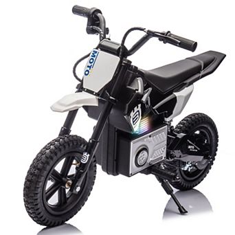 TOEMOA Kids Ride On Electric Toy Motorcycle with Bluetooth Music and LED Lights