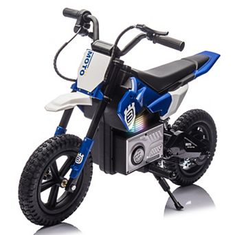 TOEMOA Kids Ride On Electric Toy Motorcycle with Bluetooth Music and LED Lights