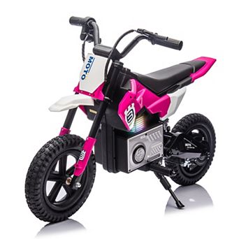 TOEMOA Kids Ride On Electric Toy Motorcycle with Bluetooth Music and LED Lights