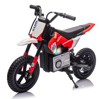 TOEMOA Kids Ride On Electric Toy Motorcycle with Bluetooth Music and LED Lights