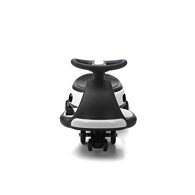 TOEMOA Children's Electric Ride-On Wiggle Car with LED Lights and Music