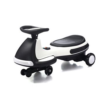 TOEMOA Children's Electric Ride-On Wiggle Car with LED Lights and Music