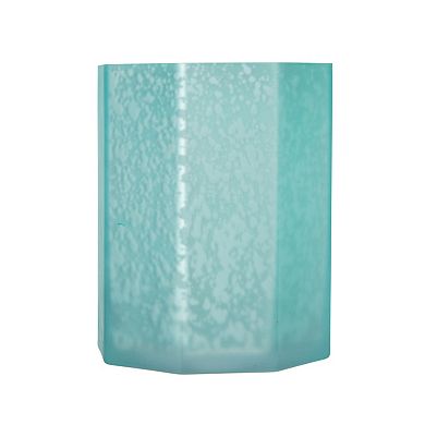 TOEMOA Frosted Glass Octagonal Candle Holder Set - 4 Pack Modern Home Decor