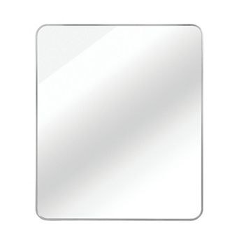 TOEMOA Large Rectangular Wall Mirror with Brushed Frame for Modern Bathrooms