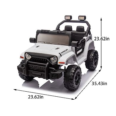 TOEMOA 12V Kids Electric Ride On Car with Remote Control and Music Features